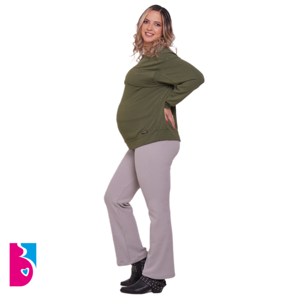 Buzo Oversize Algodón Elastizado Con Sistema para amamantar - Imagen 3
