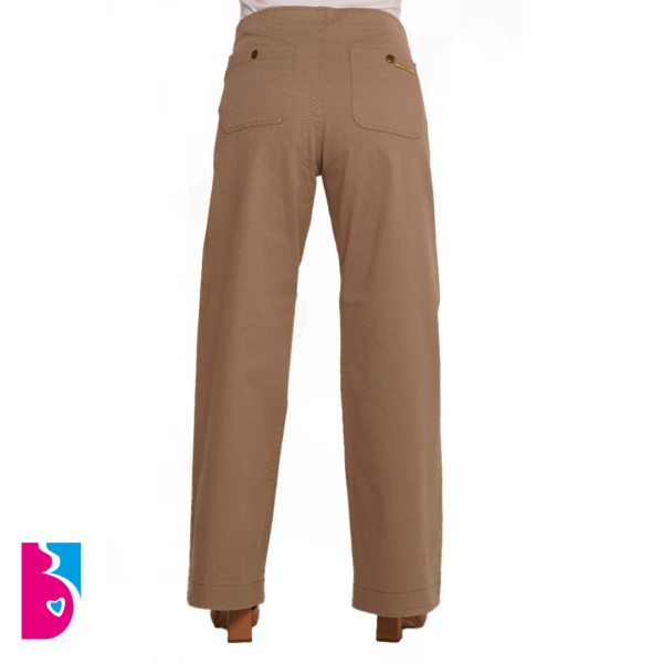 PANTALON PIERNA ANCHA SIN COSTURA GABARDINA - Imagen 3