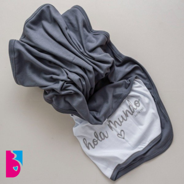 MANTA DOBLE ALGODÓN GRIS PLOMO