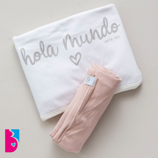 MANTA DOBLE ALGODÓN ROSA VIEJO - Imagen 2