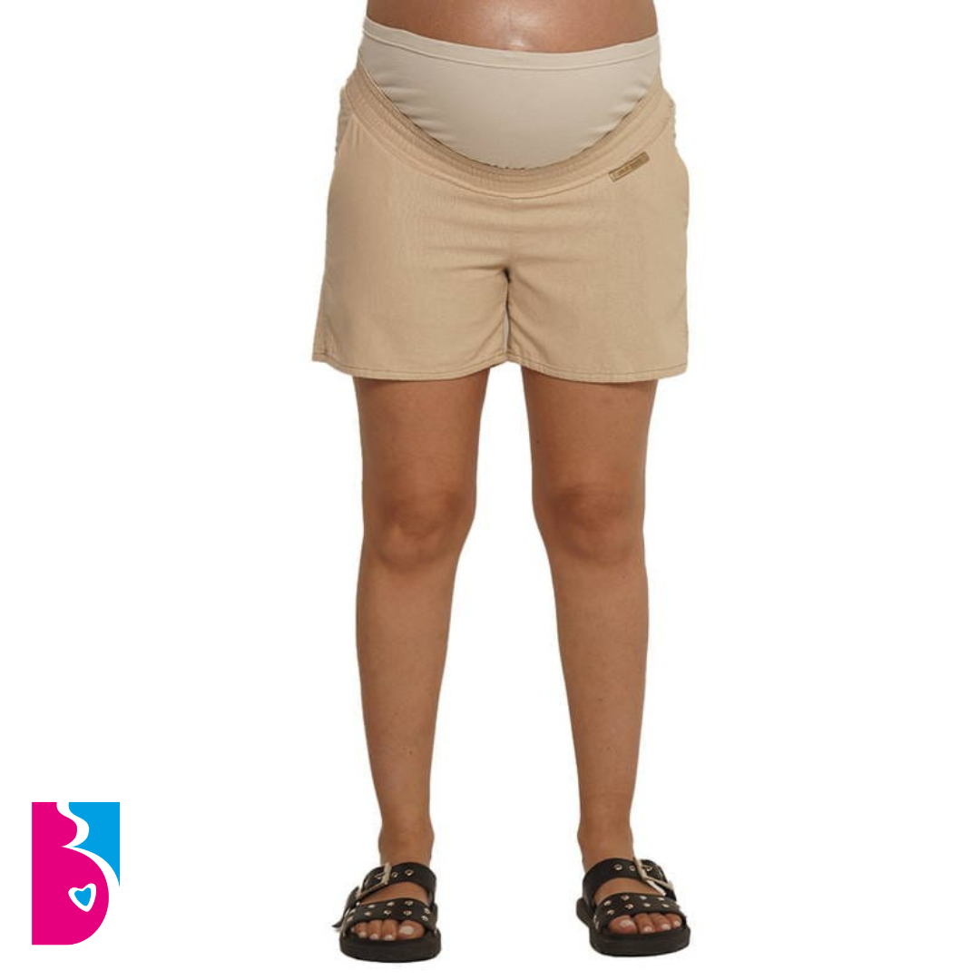 Short Lino Con Frunce En Cintura - Imagen 4