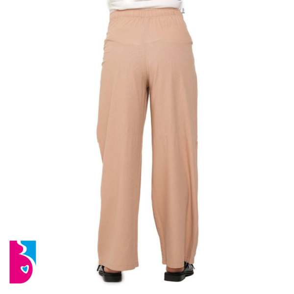 Pantalon de Lino Pierna Ancha Con Bolsillo y Pinza - Imagen 4