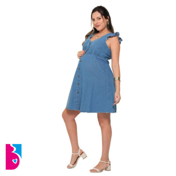 Vestido Jean Con Botones