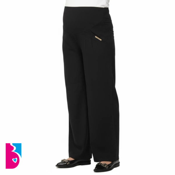 Pantalon de Lino Pierna Ancha Con Bolsillo y Pinza