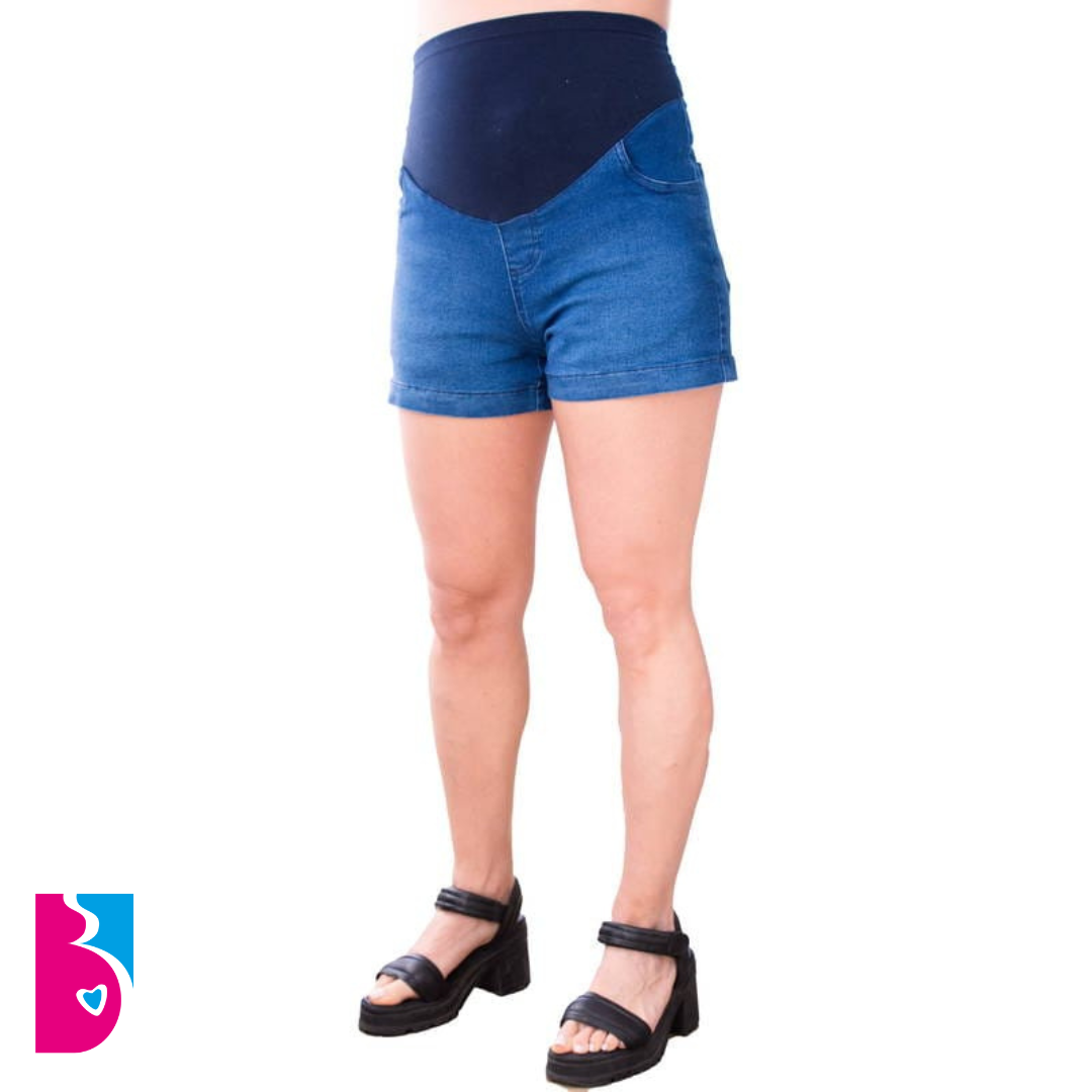Short Jean Satinado Pierna Wide - Imagen 3