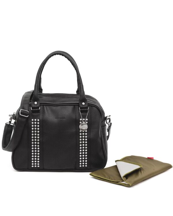 Cartera Maternal Mía Glow Negra - Imagen 5